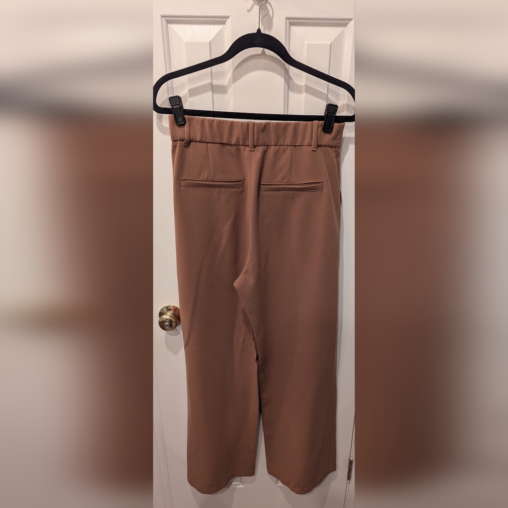 Abercrombie & Fitch Tailored Wide Leg Pants In Brown - Picture 6 of 6